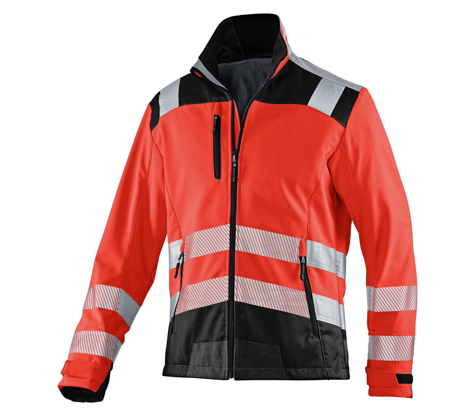 Kübler Warnsoftshelljacke 1507 REFLECTIQ warnrot/schwarz | Wetter- und  Kälteschutz | Warnschutzkleidung | Berufskleidung